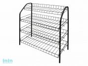 Этажерка для обуви 4-х секционная, 660х280х700 мм, черный, NIKA