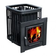 Печь Варвара Каменка укороченная топка \ панорамная дверь