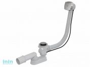 Сифон для ванны автомат комплект металл с квадратной накладкой, Alcaplast (Сифон для ванны AlcaPlast A553K)