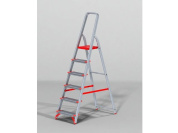 Лестница-стремянка алюм. проф. с широкой ступенью 129 см 6 ступ. 7кг NV3117 Новая Высота (макс. нагрузка 225кг) (3117106)