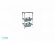 Этажерка "Krita mix" 3-х секционная, серая мистерия, BEROSSI (Изделие из пластмассы. Размер 401 х 278 х 680  мм)