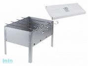 Мангал со складным дном с шампурами в г/кор.(335х230х230, дно 2шт., 4 шамп.угл.), PERFECTO LINEA (размер 335х230х230, дно 2шт. 335х115мм, 4 шамп. угл.