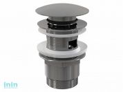 Водослив для умывальника click/clack 5/4, цельнометаллический с большой заглушкой, Alcaplast (Водослив для умывальника click/clack 5/4, цельнометаллич