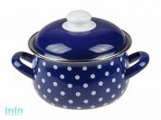 Кастрюля стальная эмалированная, 2.8 л, серия Горошек, PERFECTO LINEA (подходит для всех типов плит, включая индукцию)