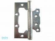 Петля 100 мм универсальная неврезная, белый цинк STARFIX (неразъемная)