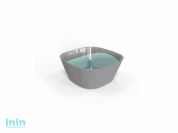 Салатник двухцветный Taila cuadrado (Тайла куадрадо) 0,5 л, мята,  BEROSSI (Изделие из пластмассы. Литраж 0.5 л.   Размер 125 х 53 мм)