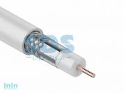 Кабель RG-6U (75 Ом), CCS/Al/Al 48 % (бухта 100 м) белый PROconnect (Телевизионный кабель для подключения систем телевидения)