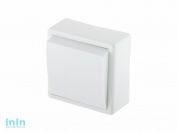 Выключатель 1 клав. (открытый, до 6А) белый, Эконом, Юпитер (А1 6-116) (ЮПИТЕР)