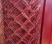 Сетка рабица в пвх 1.5*10 м Яч 55*55 ф2.4 мм Рубин