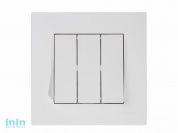 Выключатель 3-клав. (скрытый, винт. зажим) белый, RITA, MUTLUSAN (10 A, 250 V, IP 20)