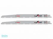 Пилка сабельная по дереву S 1531 L (2 шт.) BOSCH (пропил прямой, грубый, быстрый рез)