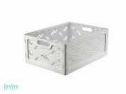 Корзина Flavia 320х240х130, снежно-белый, BEROSSI (Изд. из пластм. Размер 320 х 240 х 130 мм (в собранном виде), 580 х 500 х 16 мм (в разложенном виде