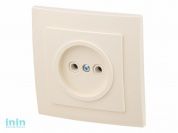 Розетка 1-ая (скрытая, б/з) бежевая, Стандарт, Юпитер (RS 16-131-БЖ) (ЮПИТЕР)