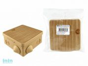 Коробка распаячная ОП 80х80х50мм, крышка, сосна, IP54, 7вх. инд. штрихкод TDM