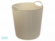 Корзина для бумаг ВЯЗАНИЕ 10л (белый) (IDEA)