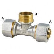 Тройник компрессионный НР 1/2" 16x2 RBM