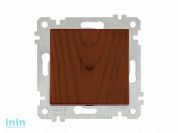 Выключатель 1-клав. двухполюсный (скрытый, без рамки, винт. зажим) орех, RITA, MUTLUSAN (10 A, 250 V, IP 20)