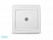 Розетка 1-ая телевизионная (скрытая) белая, Валери, UNIVersal