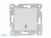 Выключатель проходной 1-клав. (скрытый, без рамки, винт. зажим) белый, RITA, MUTLUSAN (10 A, 250 V, IP 20)