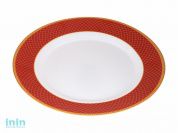 Тарелка обеденная стеклокерамическая, 275 мм, круглая, REGENT RED (Регент рэд), DIVA LA OPALA (Sovrana Collection)