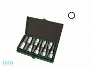 Набор бит шестигр. под головку 1/2" 9пр. 4-17мм 80мм  TOPTUL (GAAD0905)