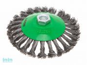 Щетка дисковая косич.125мм/M14 ВОЛАТ (для УШМ шлифмашины болгарки М14 тарелка торцевая крацовка)