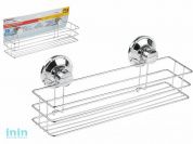 Полка для принадлежностей на вакуумных присосках, хром. сталь, FIX LOCK, PERFECTO LINEA (350x117x110 мм)