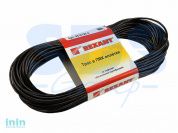 Трос стальной в ПВХ оплетке d=2,5 мм, черный ( моток 20 м)  REXANT