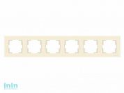 Рамка 6-ая горизонтальная кремовая, RITA, MUTLUSAN