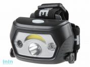 Фонарь налобный светодиодный аккум. 1Вт+1Вт ЮПИТЕР (ИК-сенсор, USB-кабель)