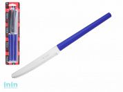 Набор ножей столовых, 3шт., серия MILLENIUN, голубые сан марино, DI SOLLE (Длина: 213 мм, длина лезвия: 101 мм, толщина: 0,8 мм. Прочная пластиковая р