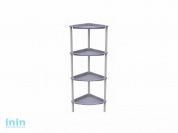 Этажерка угловая с полками "Krita" 4-х секционная, сиреневый туман, BEROSSI (Изделие из пластмассы. Размер 396 х 275 х 945  мм)