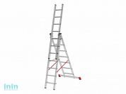 Лестница алюм. 3-х секц. 430/1126/450см 3х17 ступ., 38,5кг  NV323 Новая Высота (макс. нагрузка 150кг)