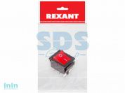 Выключатель клавишный 250V 15А (6с) ON-ON (RWB-506, SC-767) красный с подсветкой (инд.уп.) REXANT