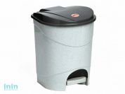 Контейнер для мусора с педалью 11л (мраморный) (IDEA)