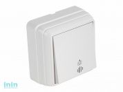 Кнопка дверная (с подсветкой, открытая) белая, BRON, MUTLUSAN (10 A, 250 V, IP 20)