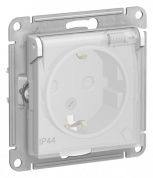 Розетка с/з с крышкой IP44 Schneider Electric Atlas Design Aqua ATN440146