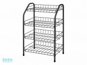 Этажерка для обуви 4-х секционная, 460х280х700 мм, черный, NIKA