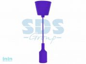 Патрон силиконовый  E27 со шнуром 1 м фиолетовый REXANT