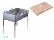 Мангал сборный "Эконом" с шампурами в г/карт.кор.(400х250х400х0,4толщ,6 шамп.угол.), PERFECTO LINEA (размер 400х250х400х0,4толщ, 6 шампуров угол. 370х