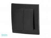 Выключатель 2 клав. (cкрытый, 6А) черный, Стандарт, Юпитер (VS 56-232 Ч) (ЮПИТЕР)