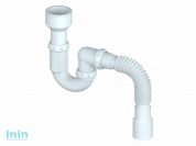 Сифон для писсуара 50 прямоточный с гибким соединением д.40х40/50, Unicorn (сифон для писсуара прямоточный)