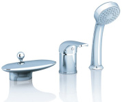 ВРЕЗНОЙ КАСКАДНЫЙ СМЕСИТЕЛЬ ДЛЯ ВАННЫ С ДУШЕМ RAVAK ROSA RS 025,00