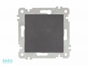 Выключатель 1-клав. двухполюсный (скрытый, без рамки, пруж. зажим) дымчатый, RITA, MUTLUSAN (10 A, 250 V, IP 20)