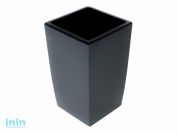 Кашпо для цветов со вставкой Жасмин, 1,5 л, графит, GARDENPLAST