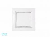 Выключатель 1 клав. двухполюсный (скрытый, 10А) белый, Уют, Bylectrica (одноклавишный для управления электрическими цепями с двух и более мест скрытой