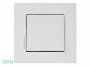 Выключатель 1-клав. (скрытый, пруж.зажим) белый, RITA, MUTLUSAN (10 A, 250 V, IP 20)