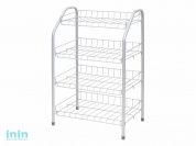 Этажерка для обуви 4-х секционная, 460х280х700 мм, серебряный, NIKA