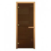 Дверь для бани стеклянная 1900х700 (бронза, 3 петли, 8мм)