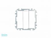 Выключатель 3 клав. (cкрытый, 10А) белый, Стиль, Bylectrica (Выключатель трехклавишный скрытой установки Гарантийный срок:24 месяца)